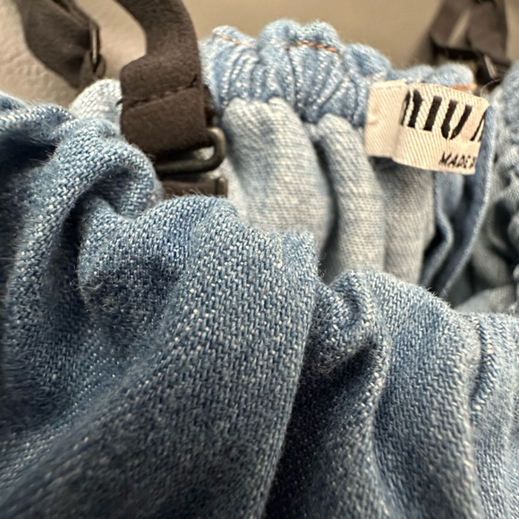 Authentic Miu Miu Off Shoulder Top in Denim Colour- Preloved - Picture 3 of 8